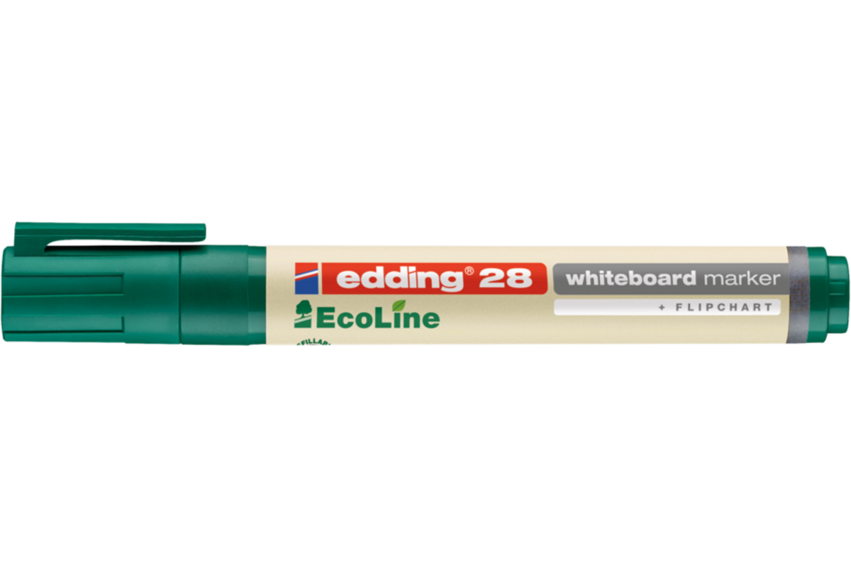 Whiteboardstiften edding e-28 Ecoline groen, 10 stuks