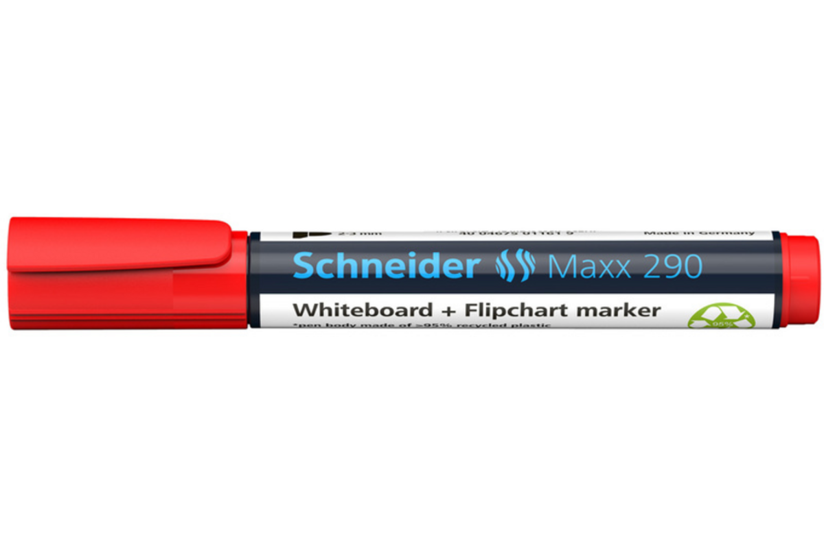 Whiteboardstift Schneider Maxx 290 ronde punt navulbaar rood