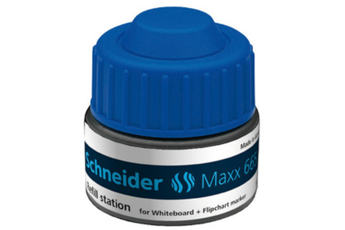 Navulinkt Schneider 665 voor Maxx 290 en 293 30ml blauw