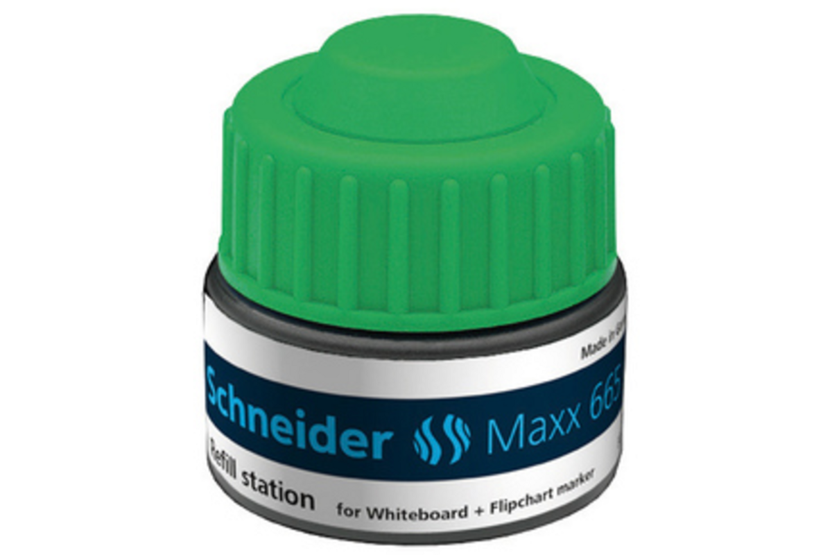 Navulinkt Schneider 665 voor Maxx 290 en 293 30ml groen
