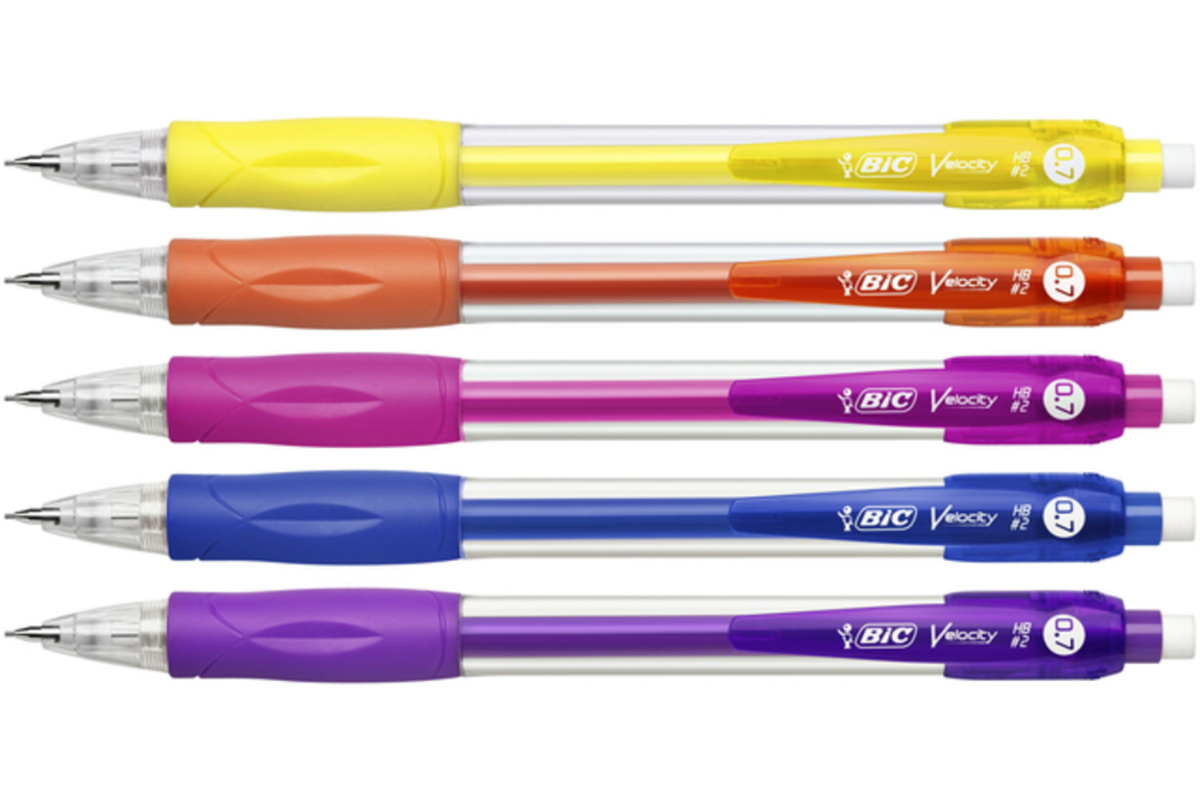 Vulpotlood BIC Velecity 0,7 mm assorti kleuren, 12 stuks