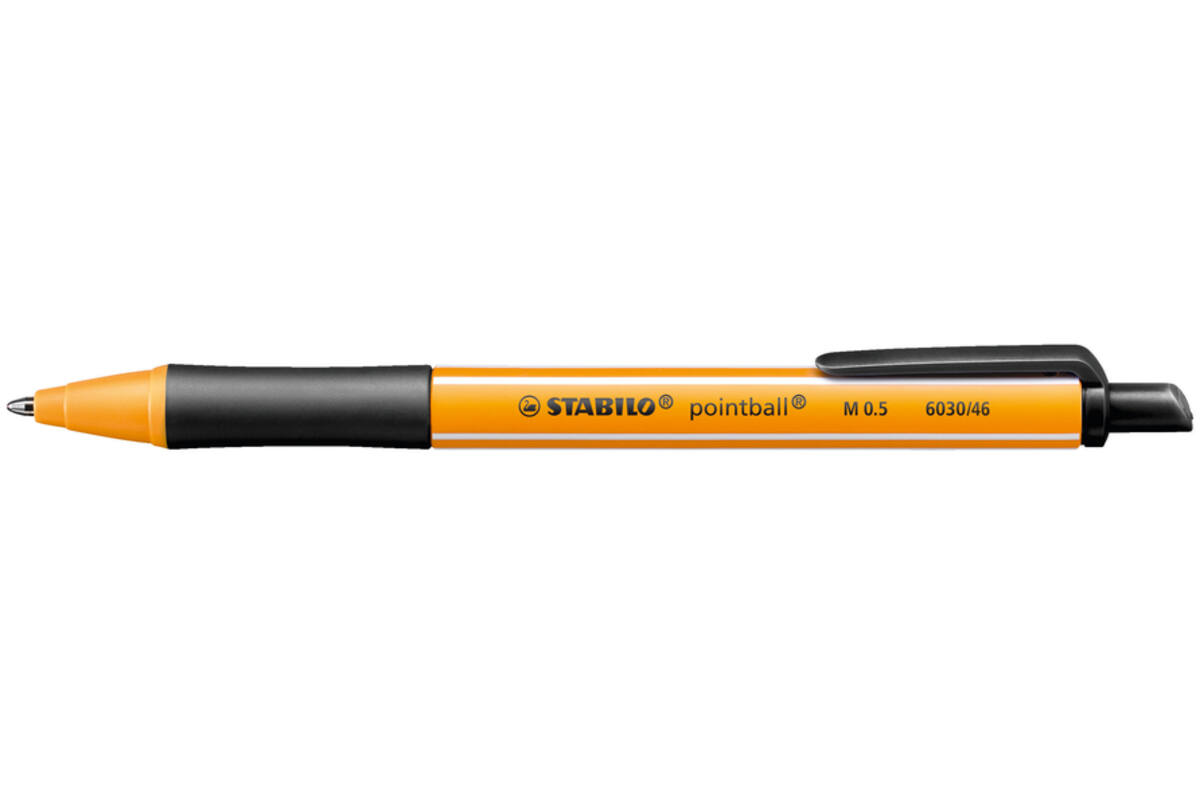 Balpen STABILO pointball medium zwart