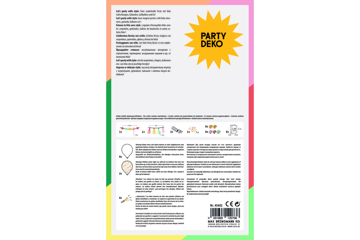 Party-Deco Box roze hartjes 41-delig