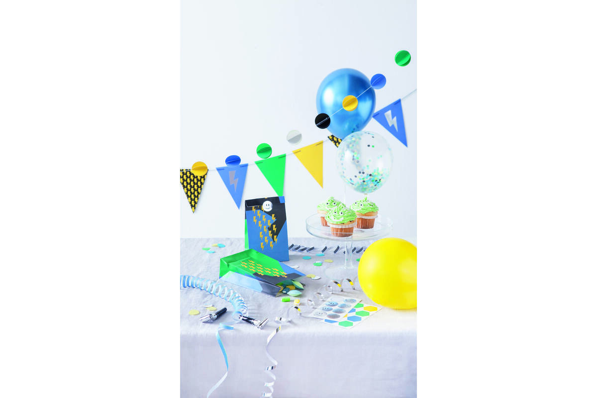 Party-Deco Box blauw Flash 41-delig