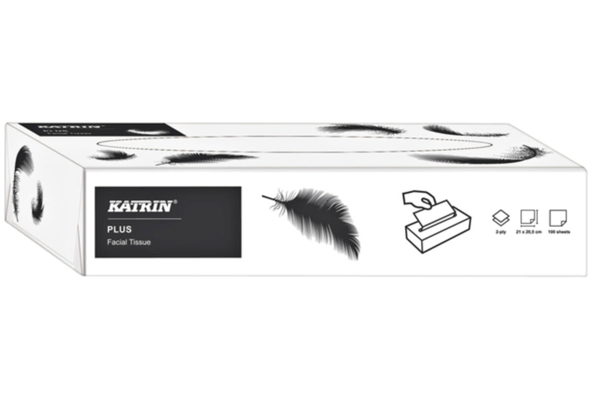 Facial tissues Katrin 2-laags 100 vel wit