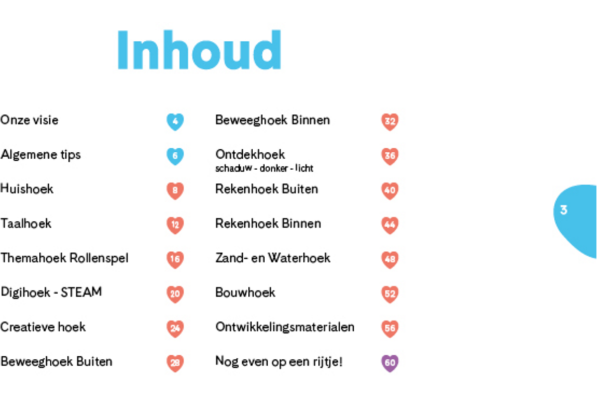 Boek vol hoeken