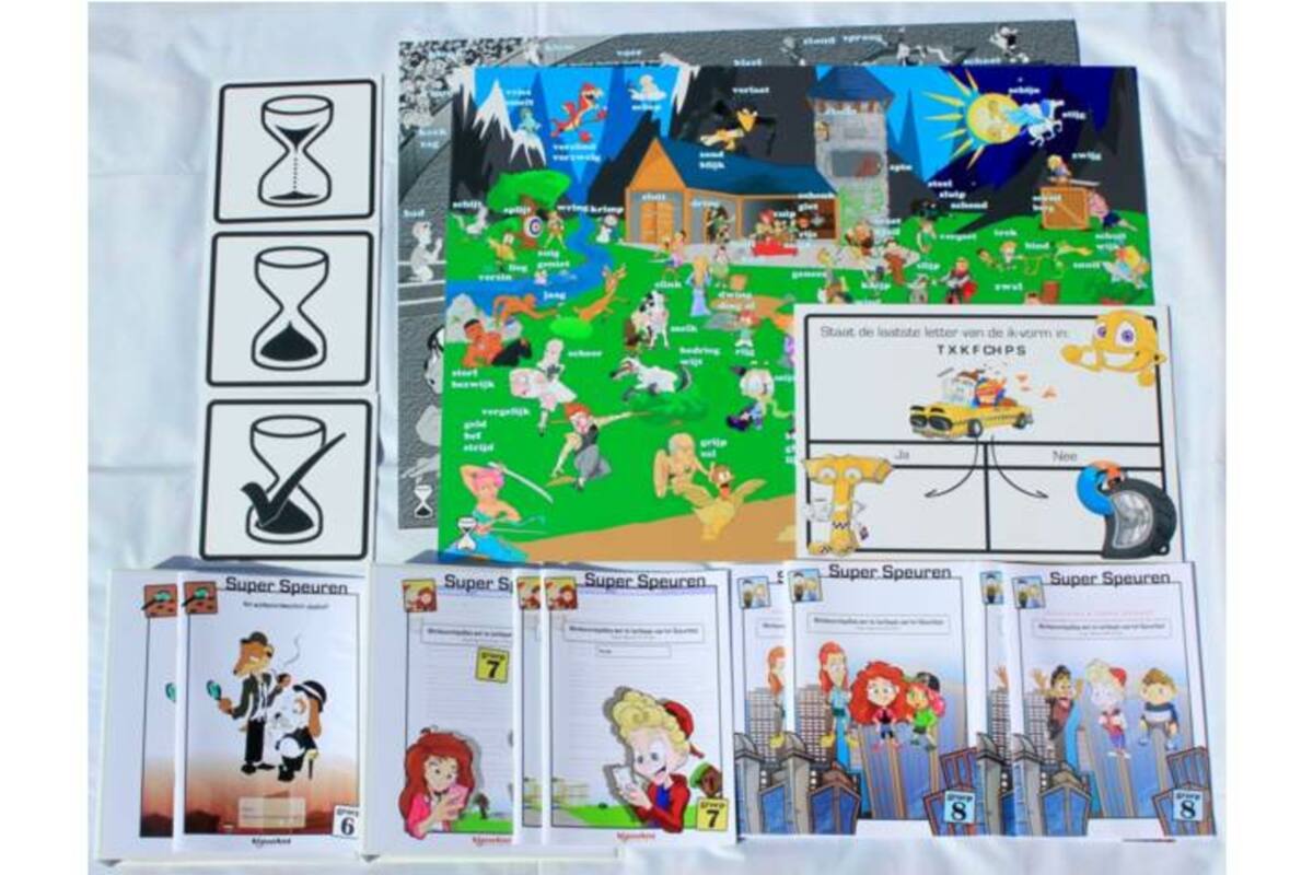 Super Speuren set van 3 zandlopers werkwoord platen gr 7/8
