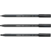 Kalligrafiestiften edding zwart, set van 3 stuks