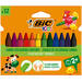 Kleurkrijt BIC Plastidecor triangle assorti, 12 stuks
