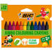Kleurkrijt BIC Plastidecor triangle assorti, 12 stuks