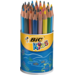 Kleurpotloden BIC Kids Evolution triangle assorti, pot 48 stuks