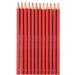 Kleurpotloden Bruynzeel driekantig rood, 12 stuks