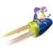 Puntenslijper trio Spaceship tonmodel