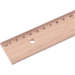 Liniaal hout 30 cm met inleg