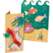 Knutselpapier iriscerend, 50 vel 14 x 14 cm in 10 kleuren, 75 grs.