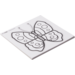 Prikkaarten 13 x 13 cm wit, 12 stuks
