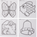 Prikkaarten 13 x 13 cm wit, 12 stuks