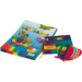 Ribbelkarton fijne golf 25 x 32 cm regenboogkleuren, 10 vel