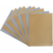 Ribbelkarton fijne golf 25 x 35 cm goud/zilver, 10 vel