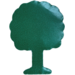 Plakfiguren boom groen, 400 stuks