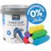 Stoepkrijt klei Creall, 6 kleuren, 750 gram