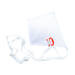 Vlieger wit nylon 40 x 50 cm, 5 stuks