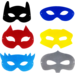 Superhelden maskers vilt 18 x 10 cm, 12 stuks