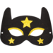 Superhelden maskers vilt 18 x 10 cm, 12 stuks
