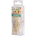 Acrylmozaïek 1 x 1 cm transparant wit-ecru 205 stuks