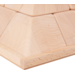 Piramide -  bouwblokken hout naturel 10 x 10 cm met onderplaat