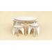 Rolf More - Ronde tafel, wit, hoogte C3 (59 cm)
