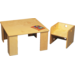 Rolf More - Tafel Kuben peuteruitvoering naturel 69x 69 cm ongemonteerd