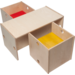 Rolf More - Bank Kuben kleuteruitvoering naturel 72 x 36 x 36 cm gemonteerd