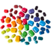 Houten edelstenen regenboog
