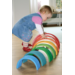 Regenboog van hout, 12 delig, 37x7,5x16,5 cm