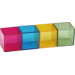 Blokkenset gekleurd transparant 5 x 5 x 5 cm 16 stuks