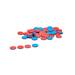 Fiches dubblzijdig rood/blauw (50 stuks)
