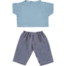 Poppenkleertjes broekje en shirt blauw 30 cm