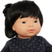 Pop meisje Aziatisch met haar en kleding, 40 cm, Les Pluminis