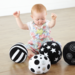 Activiteiten sensorisch ballen zwart en wit zachte 4 stuks