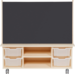 Bordenkar Ahorn 1x magnetisch whiteboard, 1x krijtbord