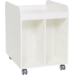 Steamkast hoog 94,7 x 89 x 70,6 cm, wit incl. wielen, excl. laden
