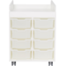 Steamkast laag  62,7 x 89 x 70,6 cm, wit incl. wielen, excl. laden