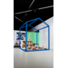 Huisje van balken 6x6 cm, hout 2x2x2 m, dakhoogte 2,5 m