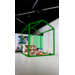 Huisje van balken 6x6 cm, hout 2x2x2 m, dakhoogte 2,5 m