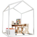 Huisje van balken 6x6 cm, hout 2x2x2 m, dakhoogte 2,5 m