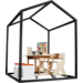 Huisje van balken 6x6 cm, hout 2x2x2 m, dakhoogte 2,5 m