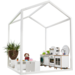 Huisje van balken 6x6 cm, hout 2x2x2 m, dakhoogte 2,5 m
