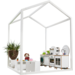 Huisje van balken 6x6 cm, hout 2x2x2 m, dakhoogte 2,5 m
