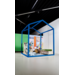 Huisje van balken 6x6 cm, hout 2x2x2 m, dakhoogte 2,5 m
